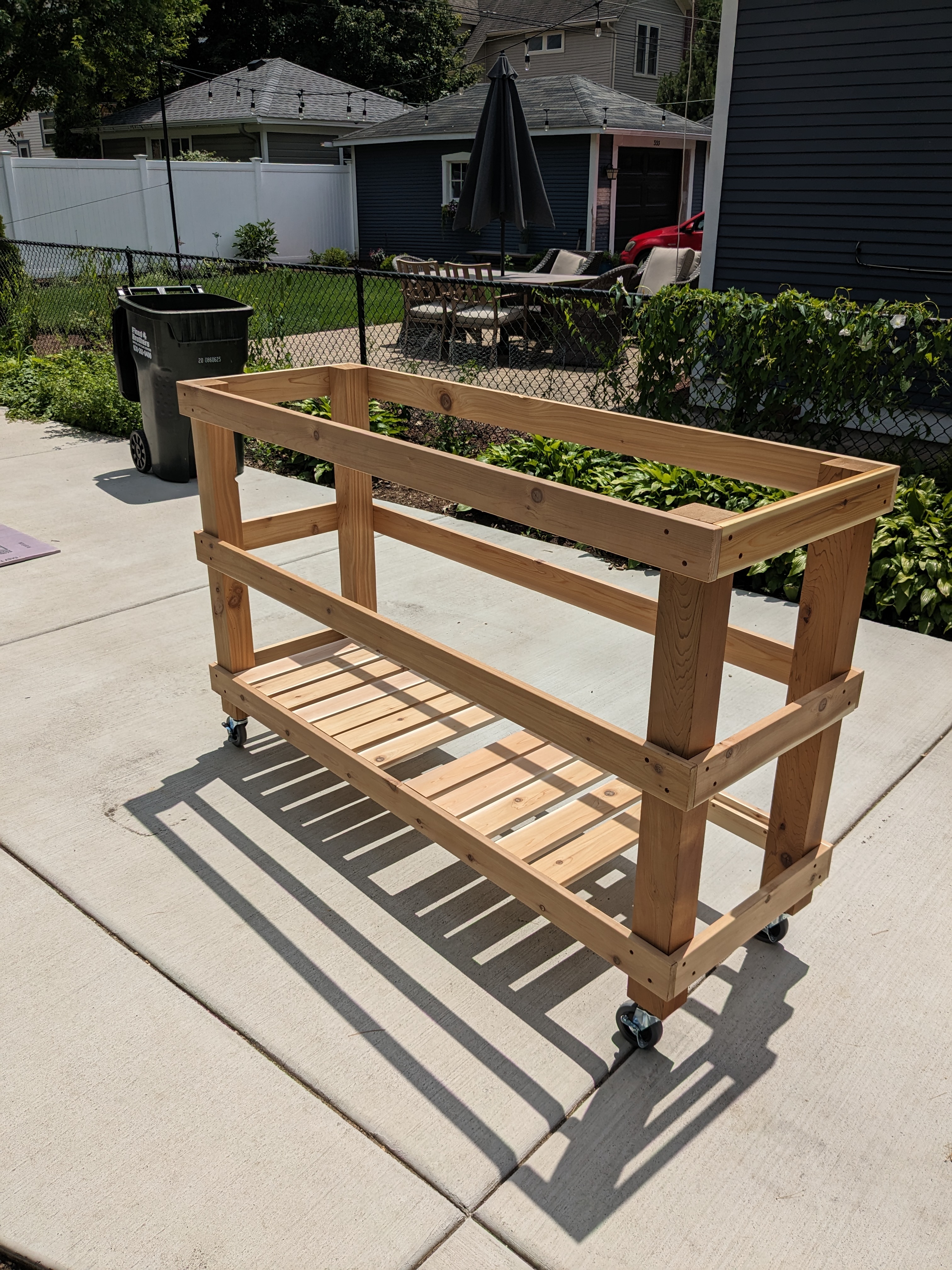 The Betty cabinet in progress during construction.